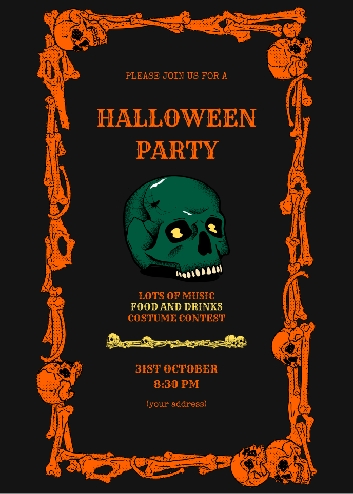 Dark Halloween Invitation
