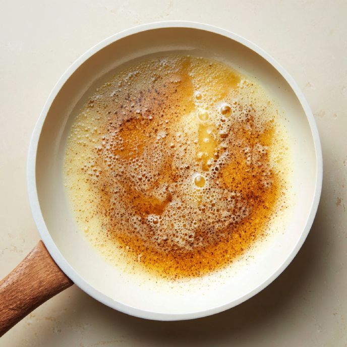 Browned Butter in a Skillet, top view