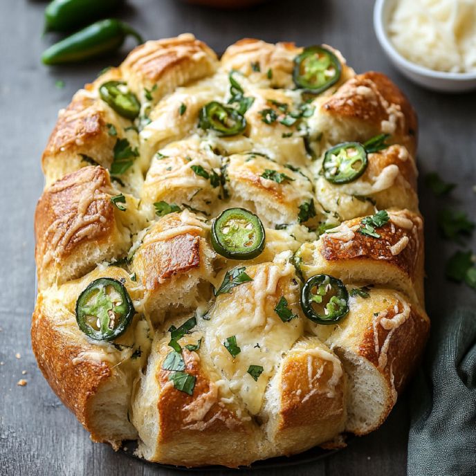 Cheddar Jalapeño Pull Apart Bread