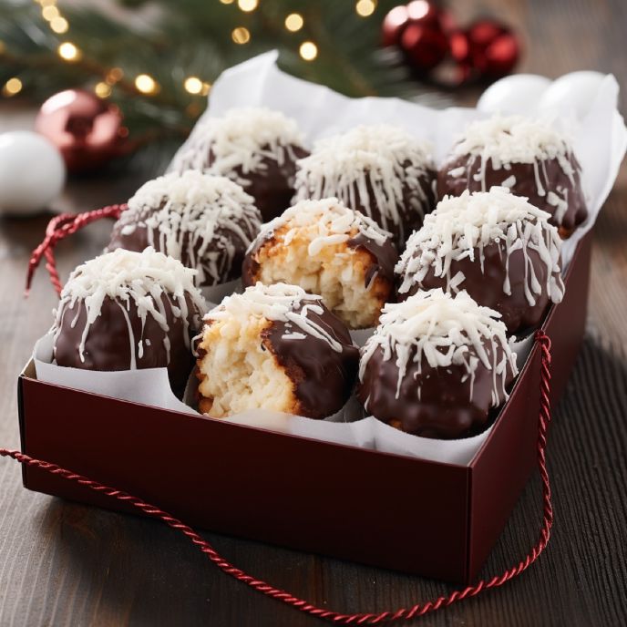 Chewy Coconut Macaroons In a Gift Box