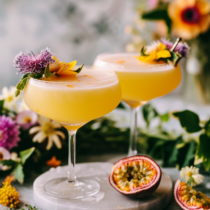 Passionfruit and Elderflower “Wildest Dreams” Martini