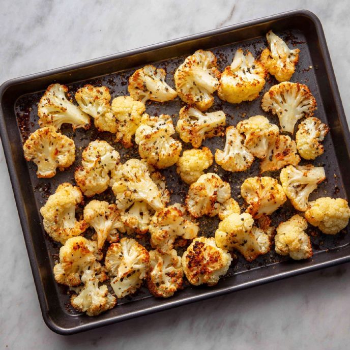 Roasted Cauliflower on a Baking Tray