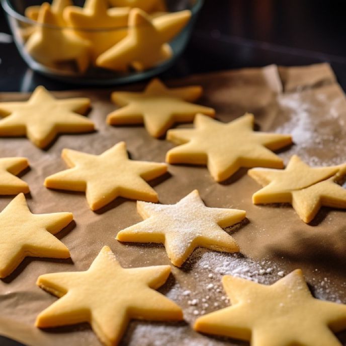 Shortcrust pastry stars