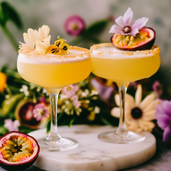 Passionfruit and Elderflower “Wildest Dreams” Martini