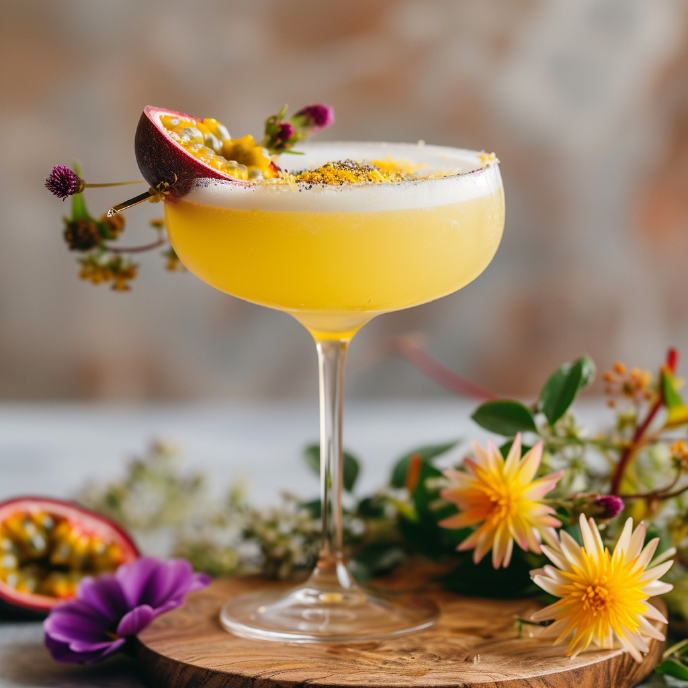 Passionfruit and Elderflower “Wildest Dreams” Martini